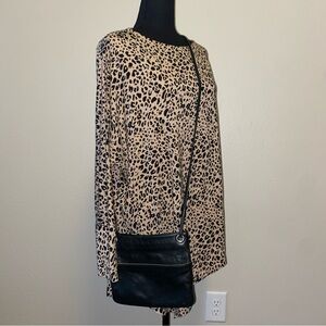 Margot Black Leather Crossbody Bag